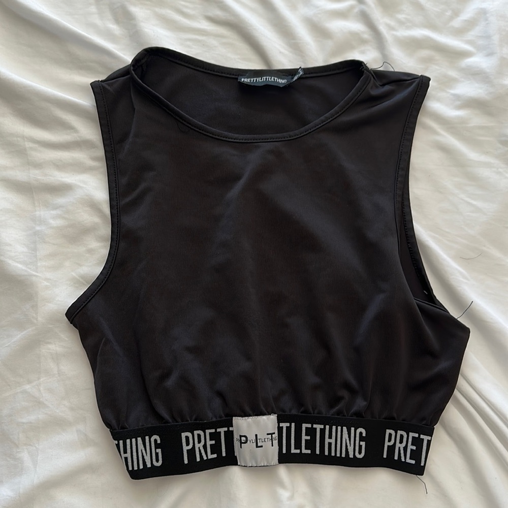 Pretty Little Thing (PLT) sleeveless crop top